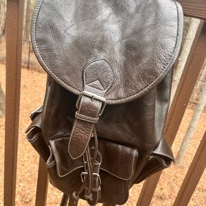 Amerileather top grain cowhide leather backpack